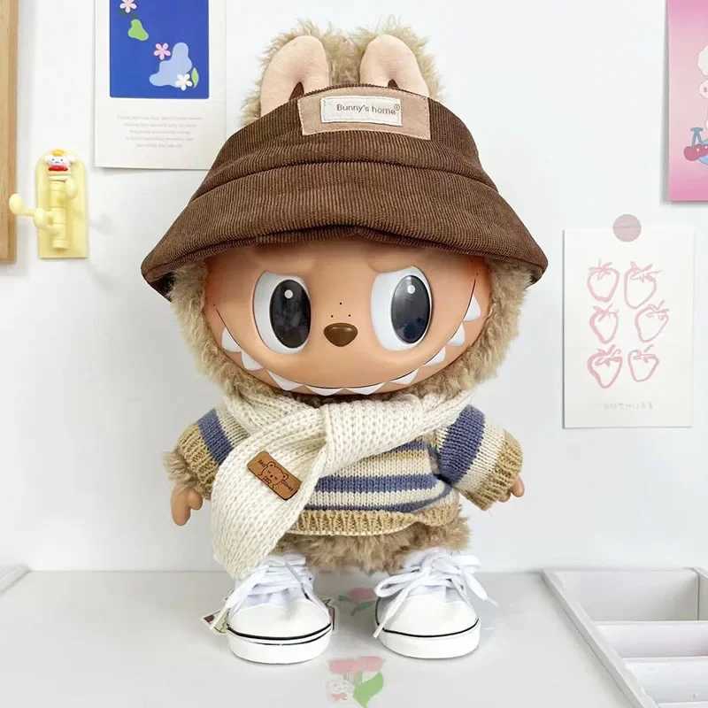 Doll Accessories For 38cm Labubu Clothes Hoodies Color Match Dolls Cute Decoration Little Cloths