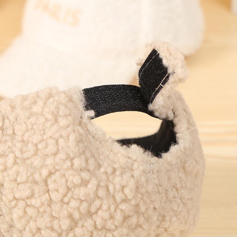 Winter hat female Japan and South Korea plush baseball cap fall and winter with duck tongue cap students cold warm bent brim hat men