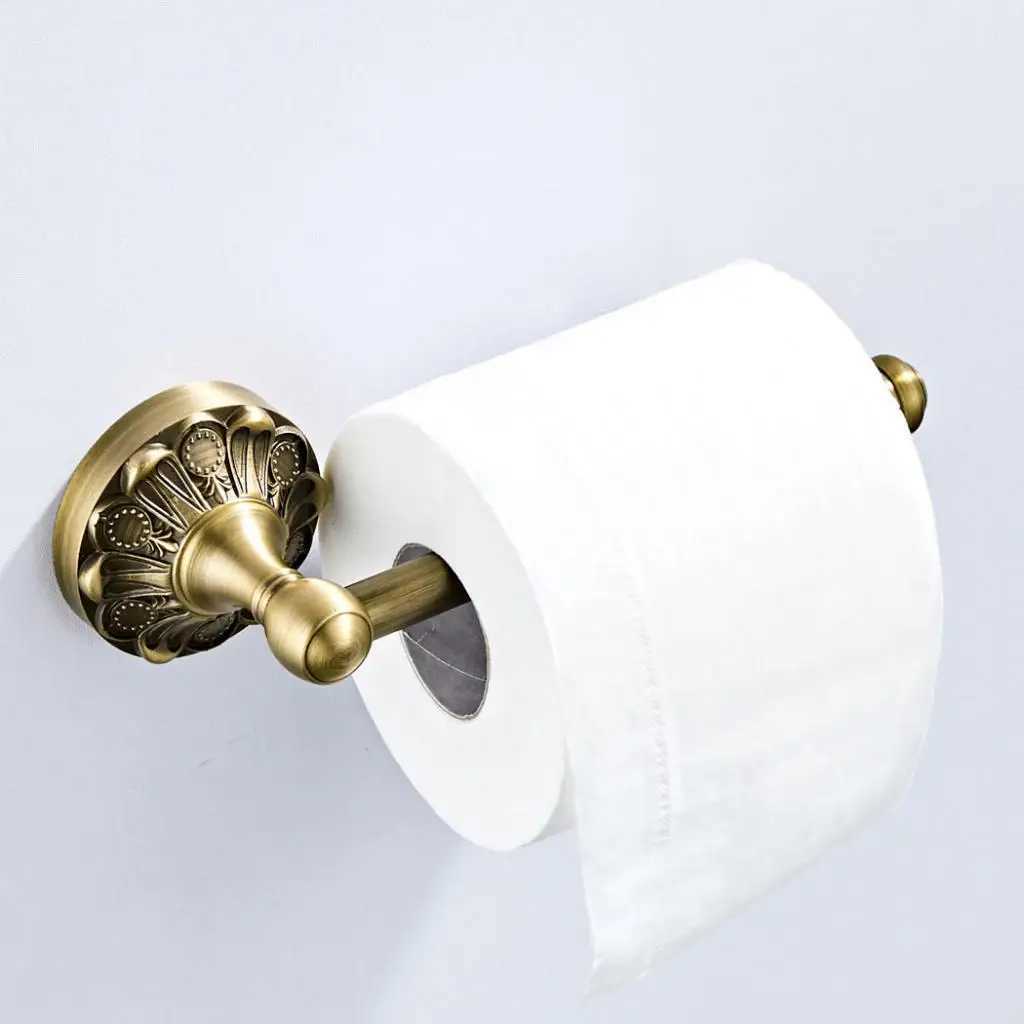Bathroom hardware toilet paper holder towel rack brass accessories Y250107