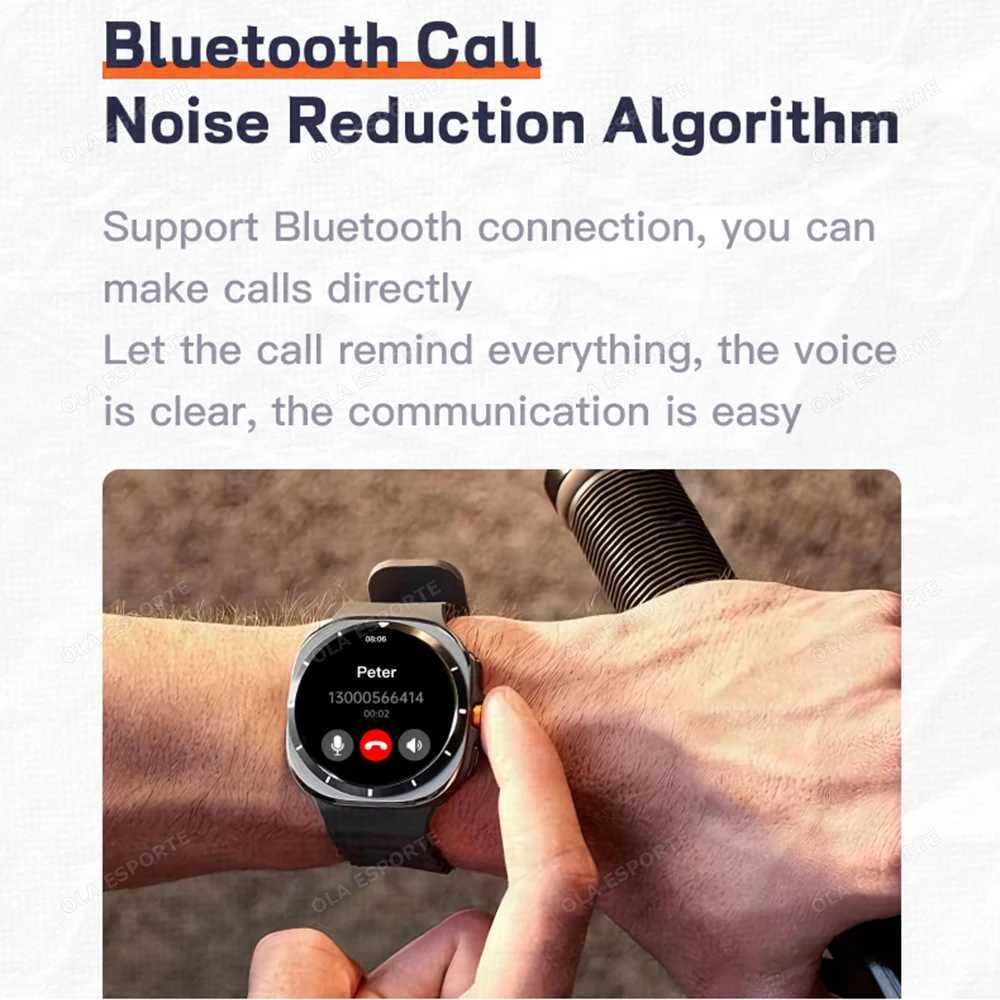 Galaxy Watch 7 Ultra GPS NFC Smart Watch for Men Outdoor Sports Men AMOLED BT Call IP68 Galaxy 6 Upgraded Smart WatchXJ250408