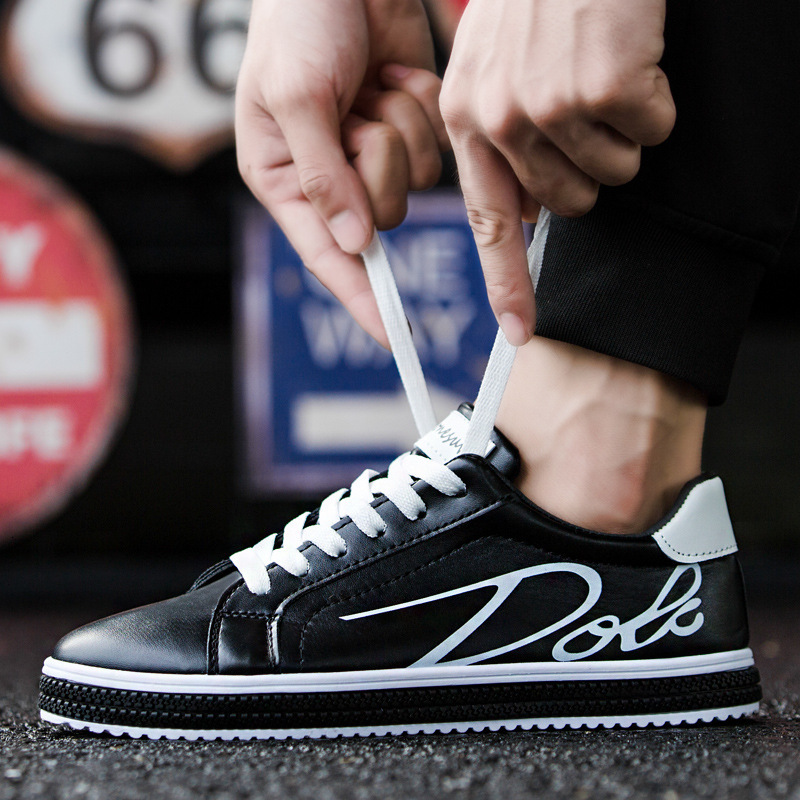 Fashion Mens Leather Waterproof Man Running White Black Boys Casual Shoes Lace up Male Sneakers Tenis Masculino ddmythur
