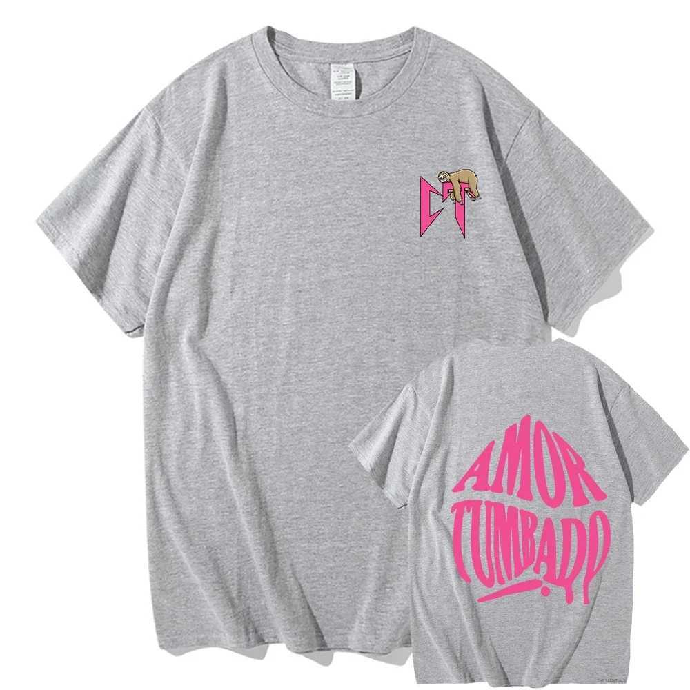 Natanael Cano T-shirt Corridos Tumbados Pink CT Sloth Mens/Womens Harajuku Aesthetic T-shirt unisex streetwear cotton top W250108