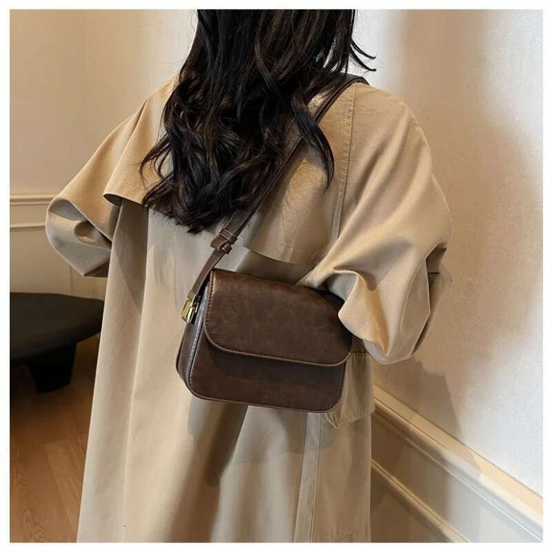 Women s New Fashion Shoulder Bag Trendy Crossbody Bag Designer Trendy Retro Single Shoulder Small Square Bag Solid Color Pu Leather Bag bag