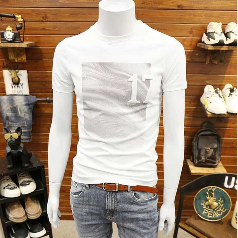 Fashionable O-neck fully matched printed T-shirt for mens summer collection loose casual floral top short sleeved Korean T-shirt M250108