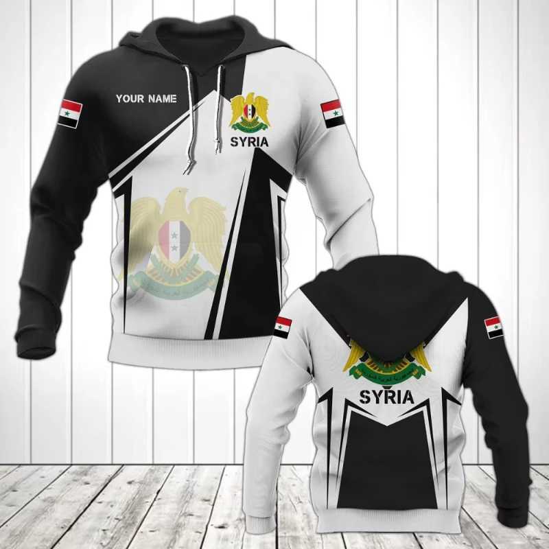 Syrian Hoodie 3D Printed Mens Hoodie Syrian Flag 932-963 Harajuku Y2K Sportswear Unisex Zipper Hoodie Casual Top W250108