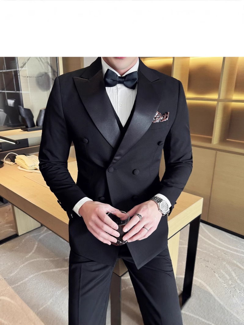 H257 Men's three-piece suit spring Korean style slim fit business casual suit jacket