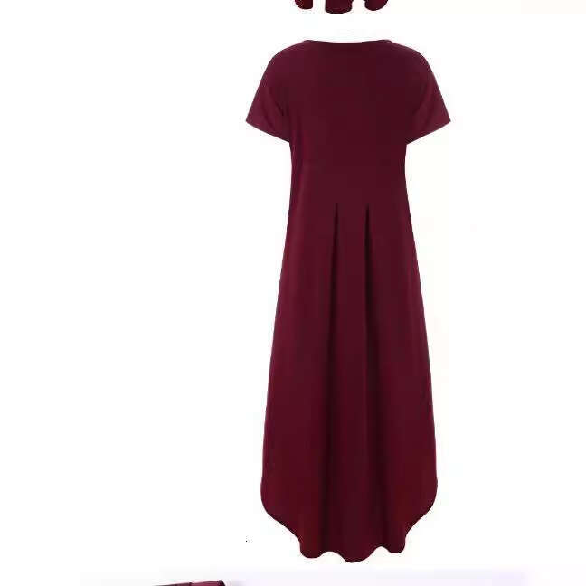 Extra Long Plus Fat Mm Loose Pocket Dress