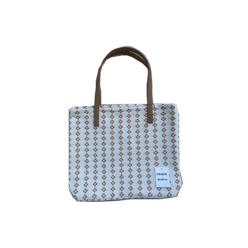 Vintage Handcrafted Linen Shoulder Tote Bag
