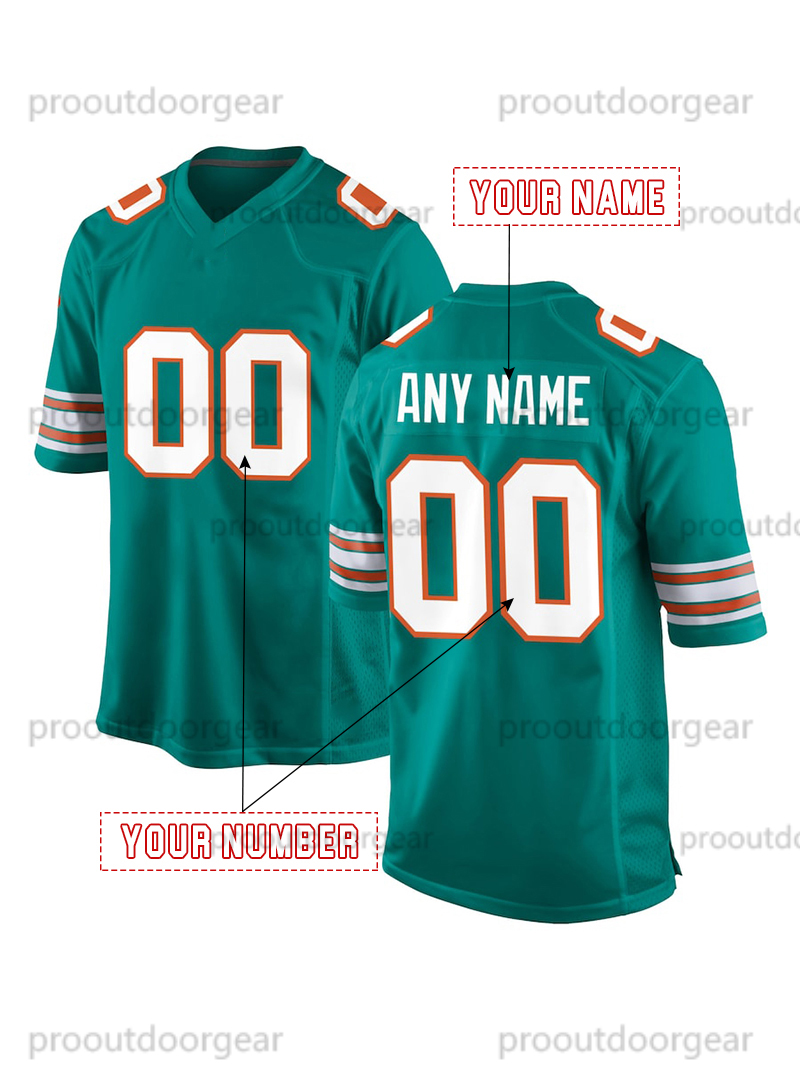 Custom Football Jersey Marino Hill Waddle Huntley Tagovailoa Thompson Achane Football Jerseys Any Name Number Mens Womens Youth