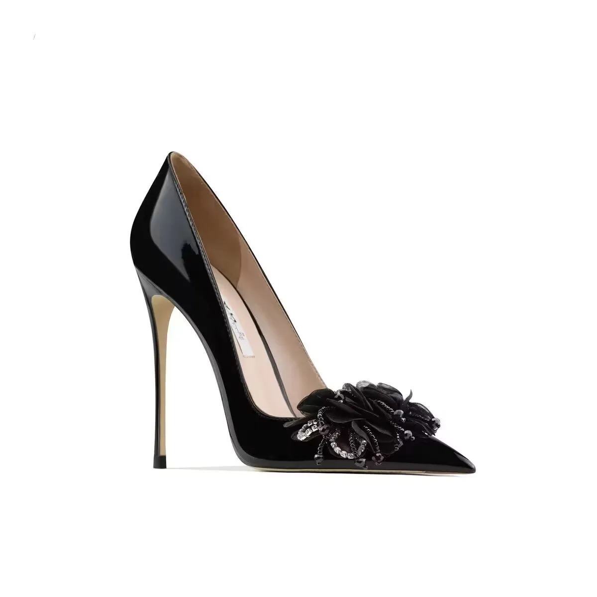 Lacquer Leather Black High Heels For Womens Spring Slim Heeled Sheepskin French Sexy Professional Temperament Single 250103
