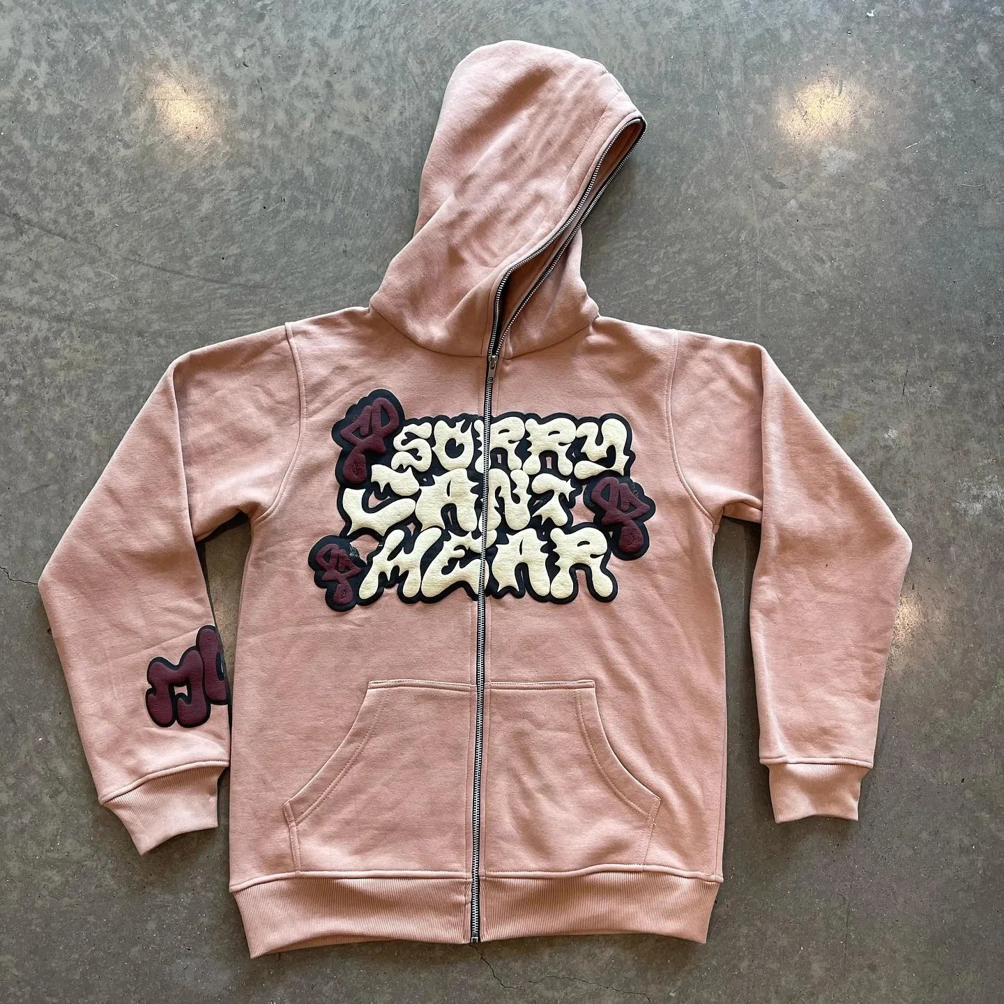 Y2K Zip Up Hoodie Sweatshirt Men Women Harajuku Hip Hop 3D Letter Print Oversized Hoodie Fashion Casual Gothic Jacket Coats 250107