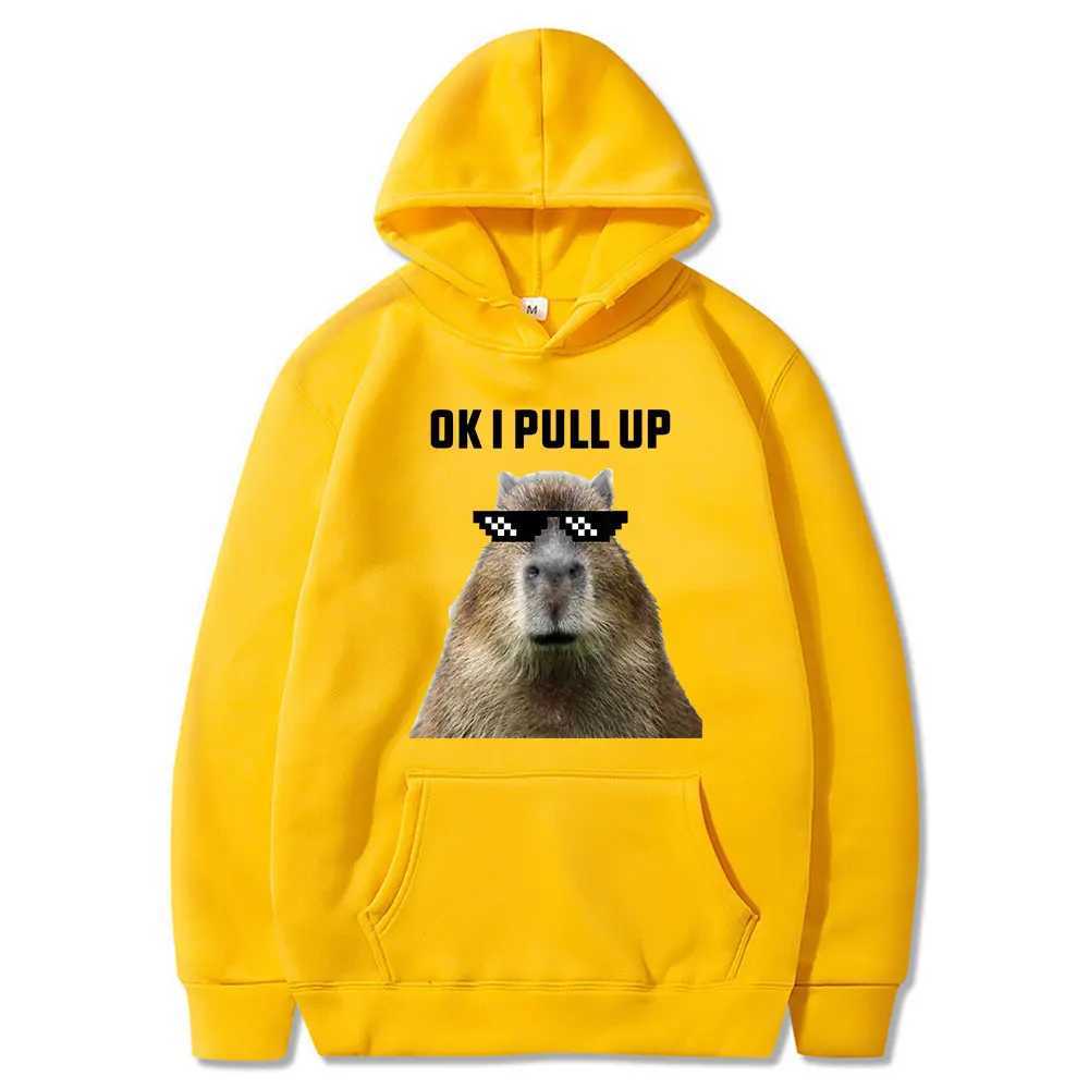 Its interesting that I pulled up the Capybara printed hoodie for mens fashion casual super big hoodie sports shirt Gothic zipper youth clothing W25010