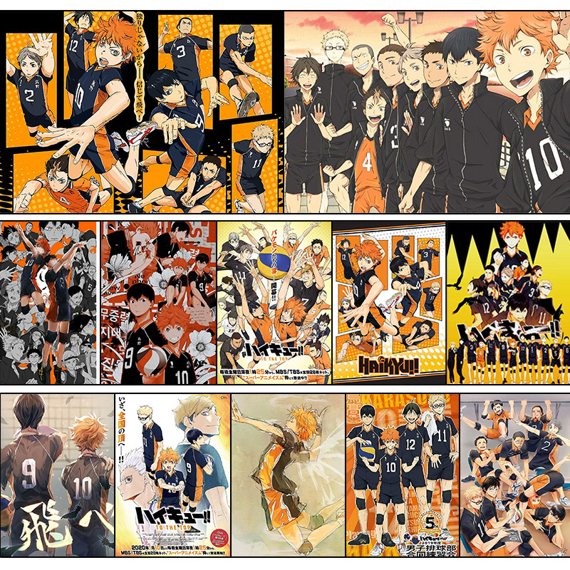 Haikyuu! ! Anime Poster Volleyball Boy Art Painting Room Decoration Wall Stickers,Wallpapers, Hanging Pictures