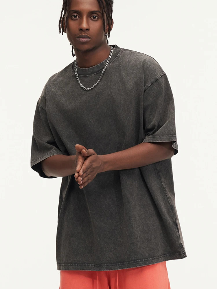 Summer Washed T shirt for Men Women Cotton Loose O-Neck Oversized Tee Mens Korean Y2k Tops Casual Vintage Short Sleeve T-shirt 250107