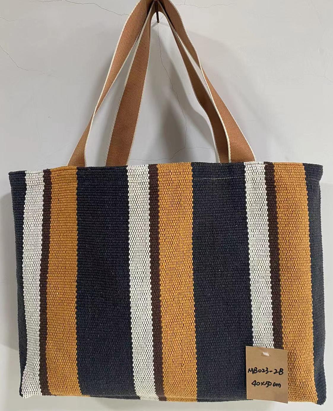 Eco-Friendly Handspun Cotton Crossbody Bucket Bag with Sturdy Straps