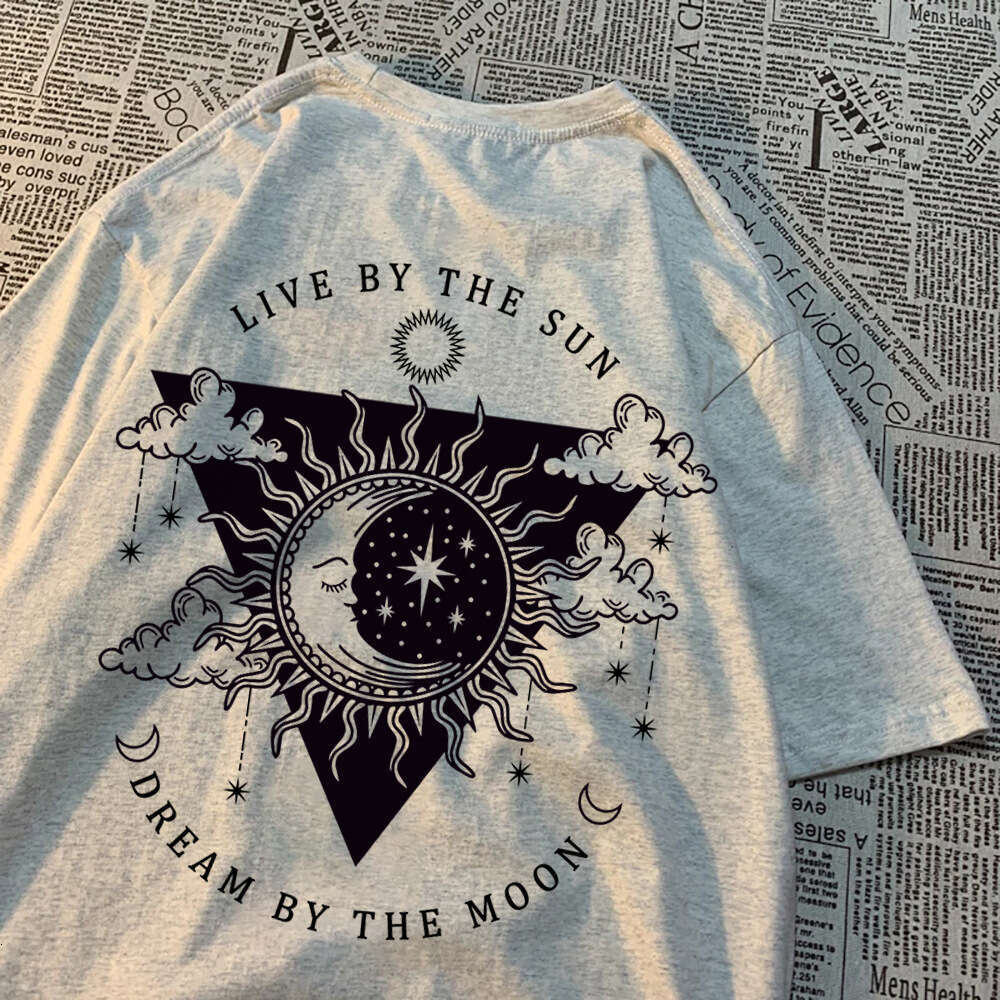 Life Sun, Dreams by the Moon, T-shirts for men and women, hip-hop cotton casual tops, patterns, sweet