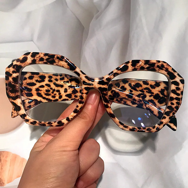 Anti-blue Light Candy Color Polygon Square Eyeglasses For Women Vintage Fashion Plastic Clear Computer Glasses Frame 250107