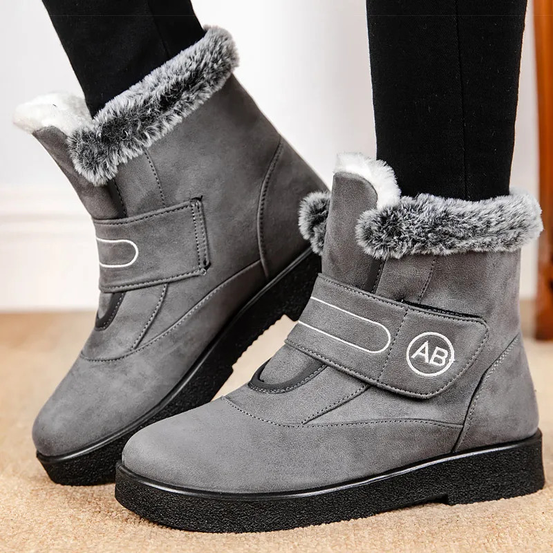 Womens Boots Super Warm Ankle Boots For Women Fur Shoes Winter Shoes Woman Snow Boots For Winter Low Heels Shoes Botas Mujer 250103