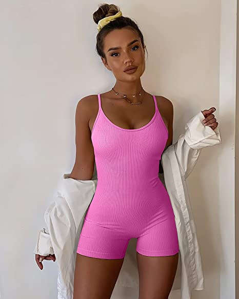 European And American Foreign Trade Women's Summer Sexy Suspender Tight Jumpsuit Shorts