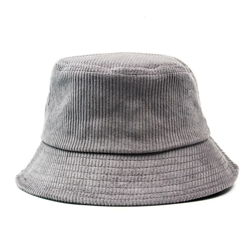 Womens Corduroy Bucket Hat Mens Casual Winter Warm Solid Bob Panama Caps Wide Brim Sun Fishing Fisherman Hat for Ladies 250107