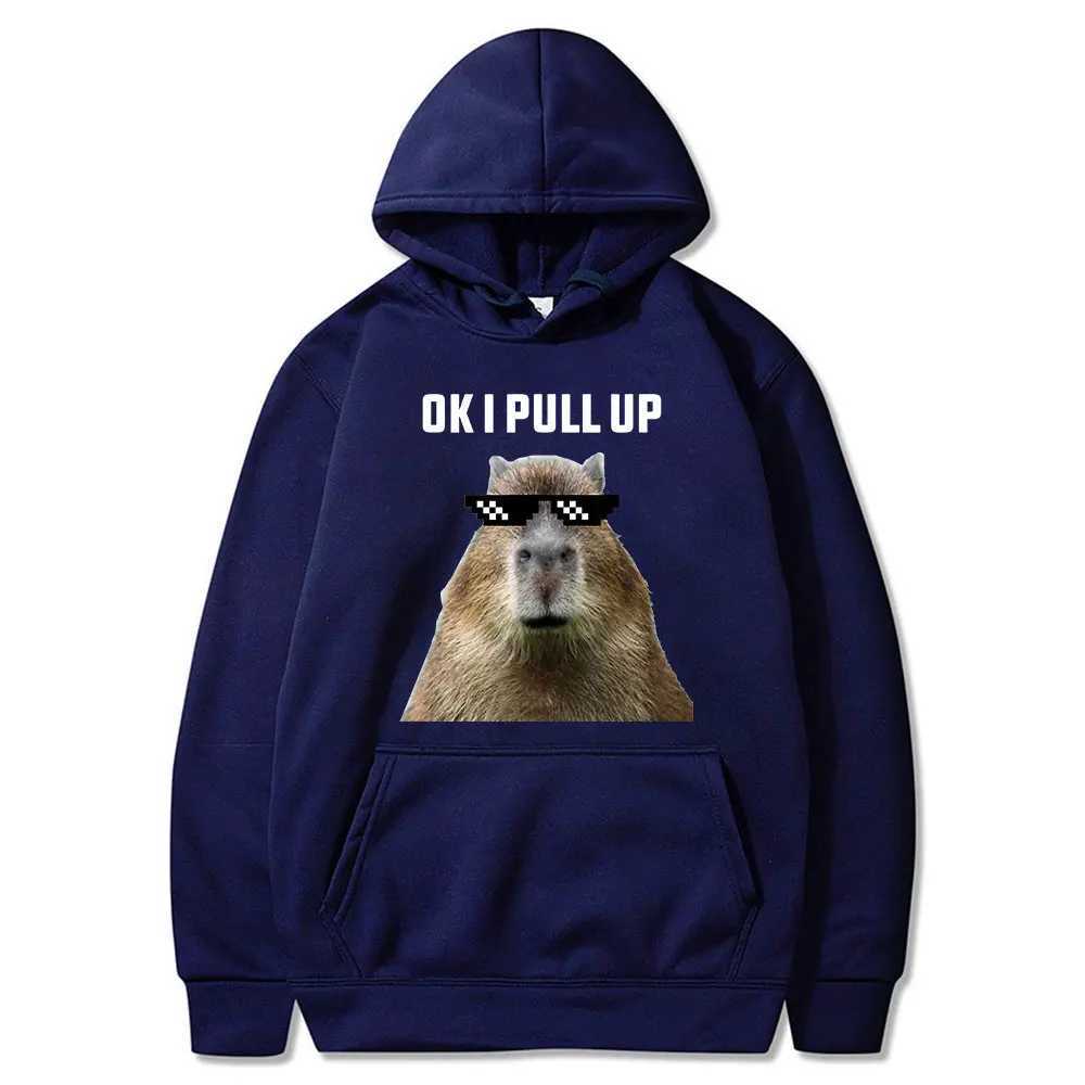 Its interesting that I pulled up the Capybara printed hoodie for mens fashion casual super big hoodie sports shirt Gothic zipper youth clothing W25010