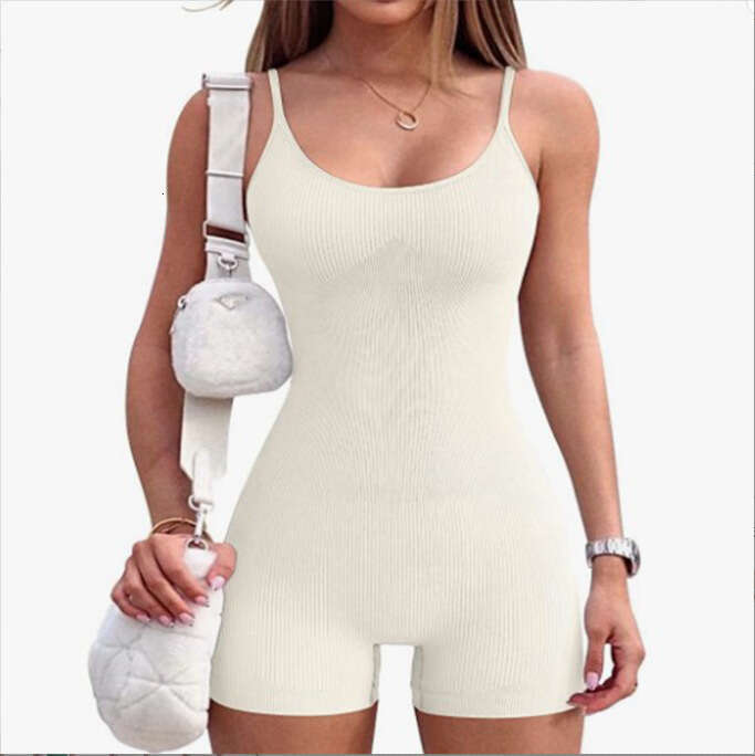 European And American Foreign Trade Women's Summer Sexy Suspender Tight Jumpsuit Shorts