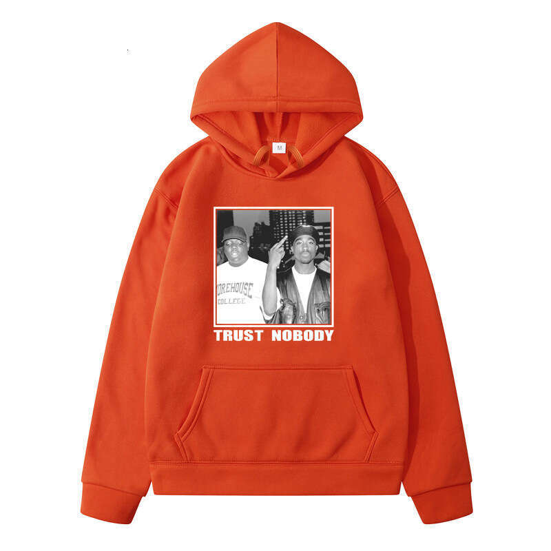 Autumn/Winter New Trendy Plush Thickened Printed Large Hoodie Men's Outerwear Class Dress