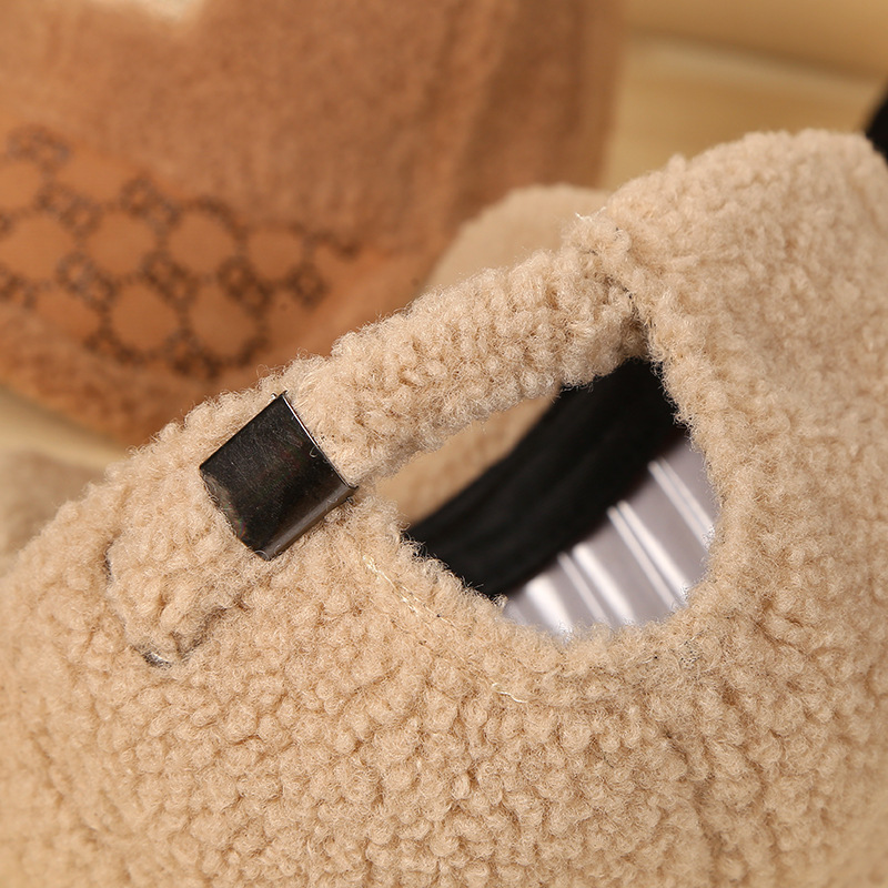 Winter tide thickened warm duck tongue cap ladies with solid color baseball cap Yangqi cold plush hat female models