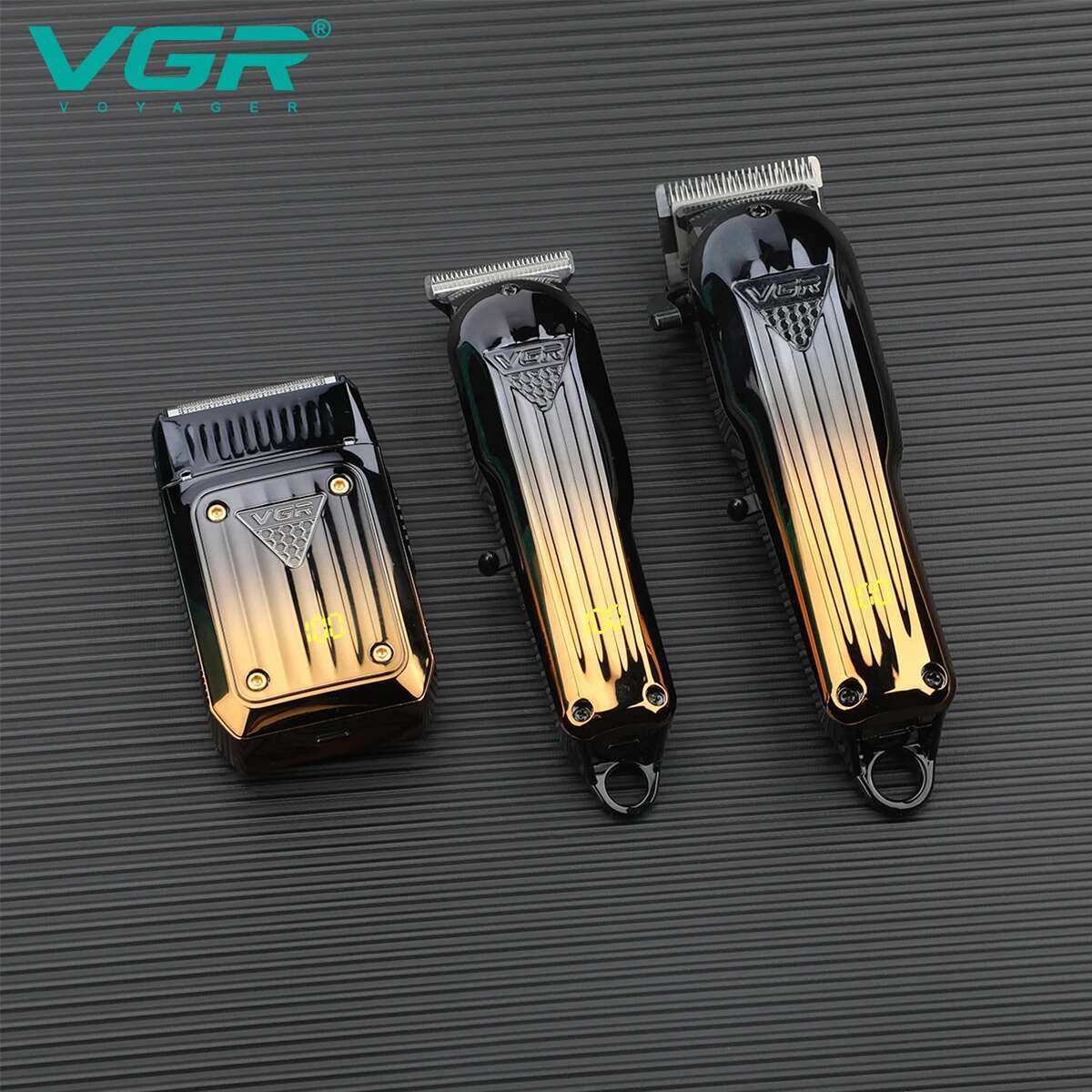 VGR Comno Kit Barber Clipper Professional Electric Shaver Rechargeable Beard And Hair Trimmer For Men Haircut hine V-644
