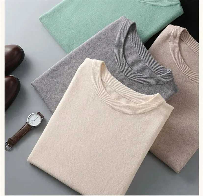 High Quality Ultra fine Merino wool T-shirt mens bottom shirt with breathable and fast drying wick odorless short sleeved T-shirt T250108