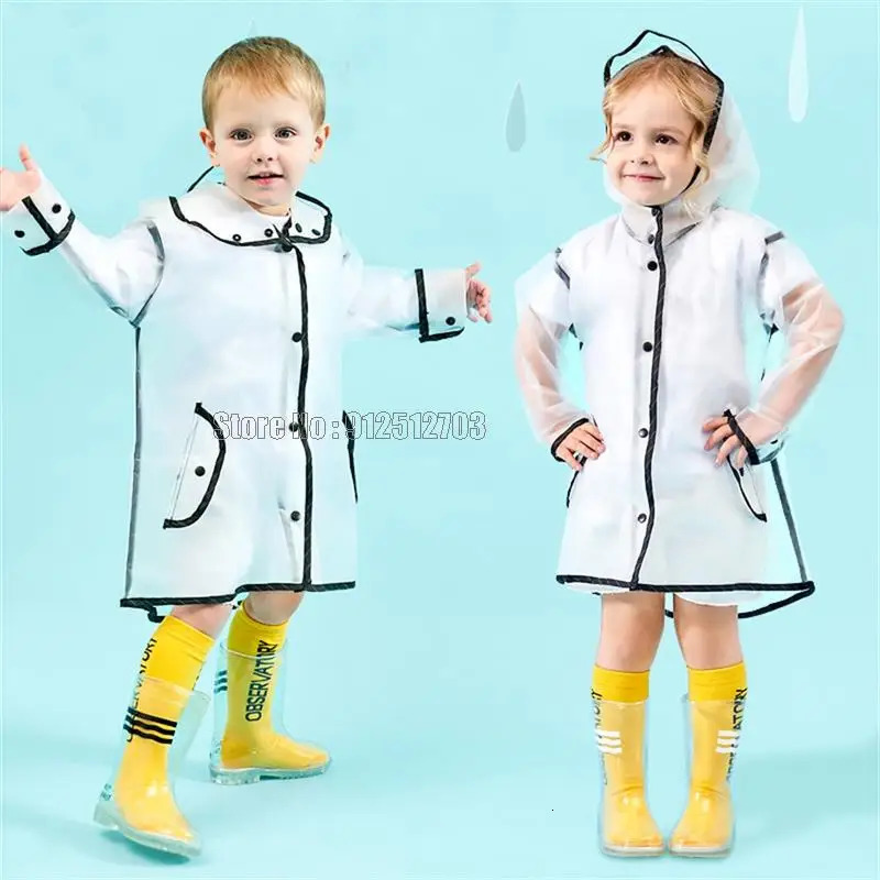 Kids Boy Girls Clear Child Girl Water Proof Shoes Pvc Soft Rain Boots High Top Students Girls Boys Rubber Rain Boots Shoes 250106