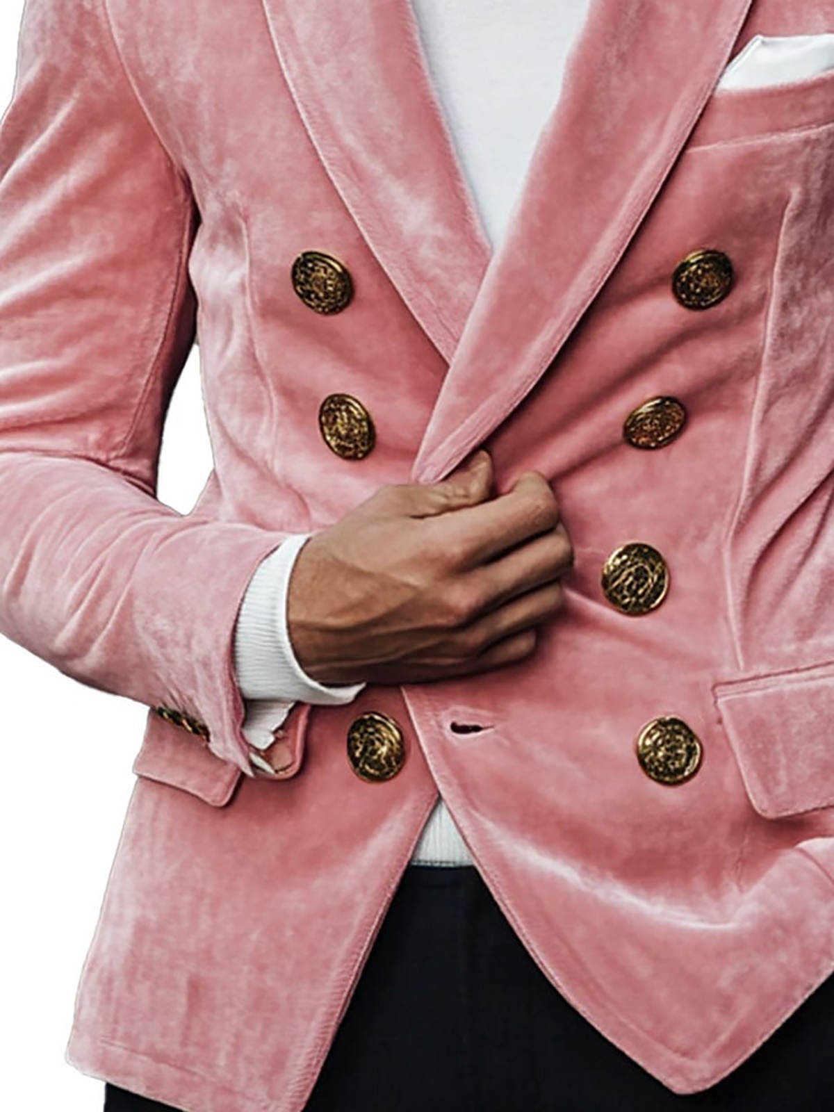 Amazing Men Suits 1 Piece Set Jacket Velvet Wedding Tuxedos Peaked Lapel Double Breasted Party Event Groom suit Customized High Quality