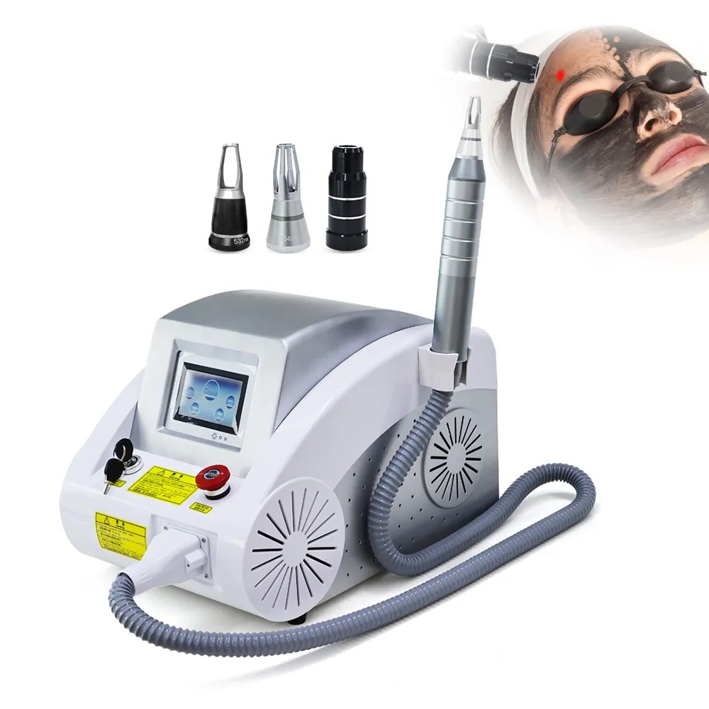 Q-Switched Nd YAG Laser Pico Laser Tattoo Removal Machine -Carbon Peel, Freckle Removal, and Skin Rejuvenation, Professional Laser Device fo