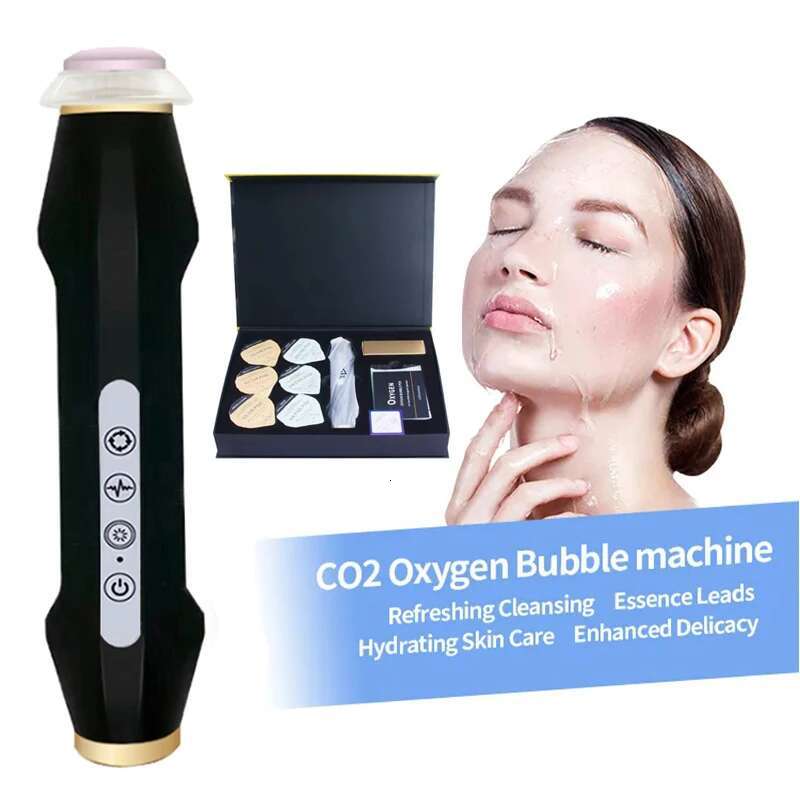 2024 New Design Handheld CO2 Bubble Pen Oxygenation Capsules Pods Rechargeable Skin Tightening hine Oxygen Facial Kit