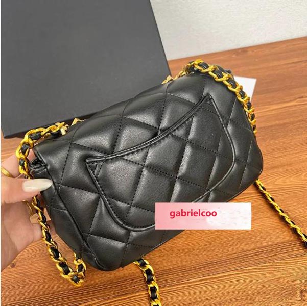 designer Bags 20X6.5X13CM Classic fashion storage bags colorful diamond chain makeup bag with soft chain handle gift box packing