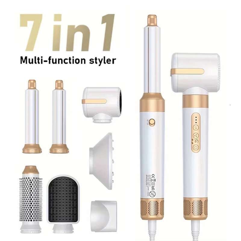 7 in1 High Speed Dryer 110000RMP Automatic Curg Iron Hair Kit with Diffuser Hot Air Styg Comb Hairdresser