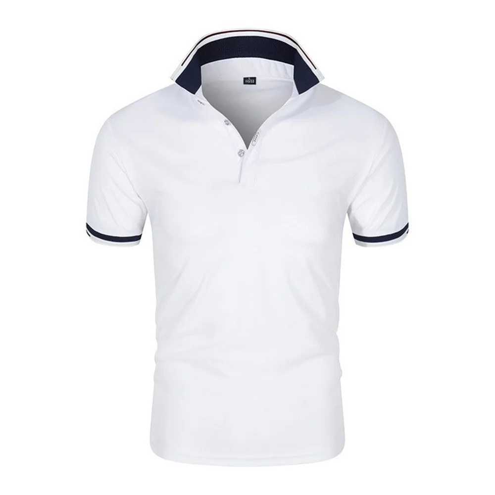 Fashion Men New Business Solid Polo Shirts Spring Autumn Thin Long Sleeve Button Lapel Male Clothing Loose Casual T-Shirt TopsXJ250108