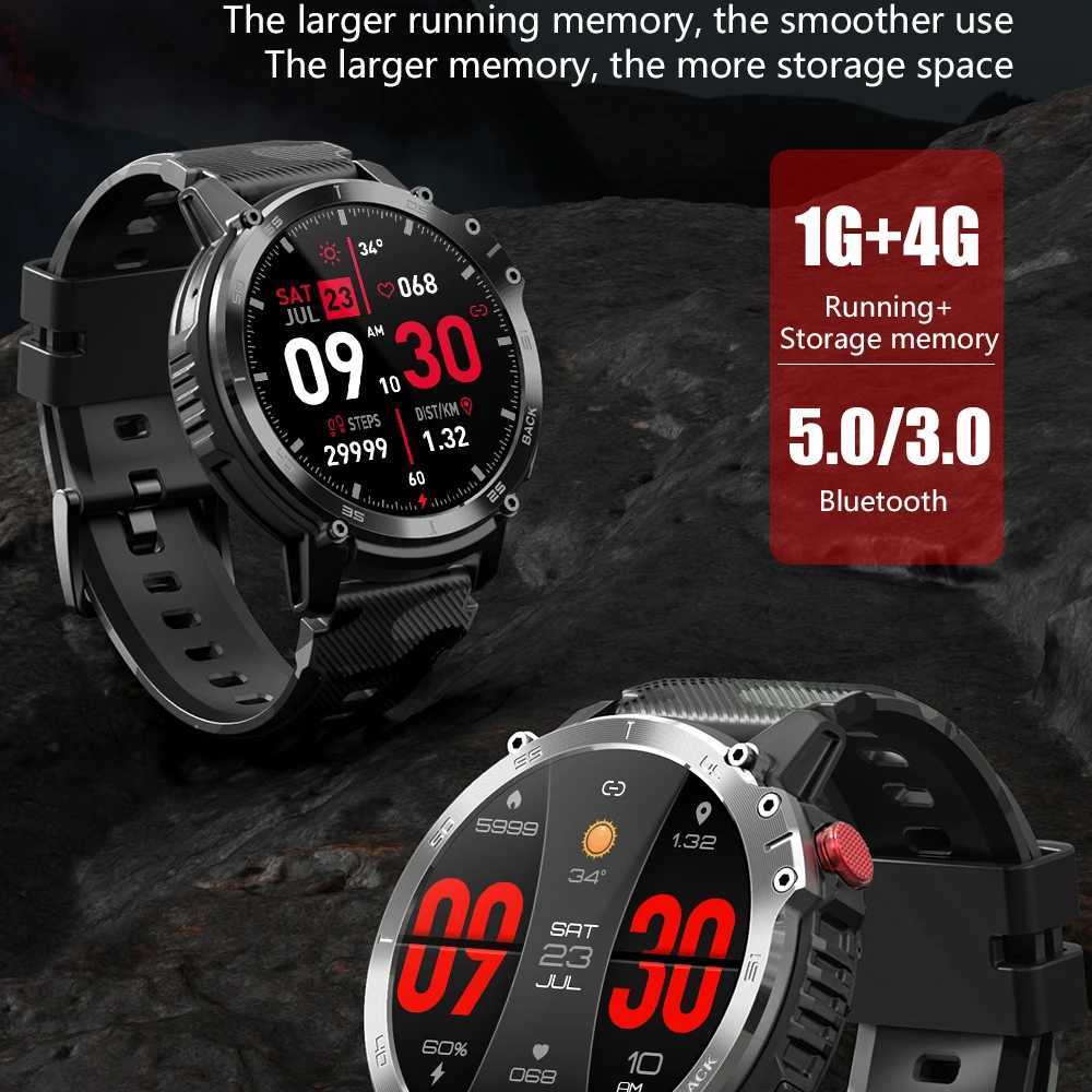New Smart Watch Men 4G ROM 1G RAM e Tooth Call 400mAh Sports Watches IP68 Waterproof C22 Smartwatch 2023 1.6 Inch 400*400 HDXJ250108