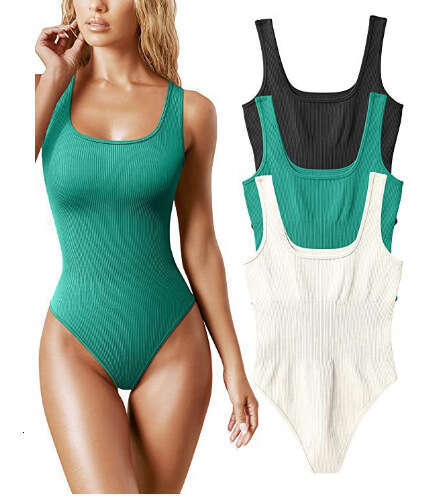 European And American Women's Low Neck Sleeveless Vest Tight Fitting Jumpsuit
