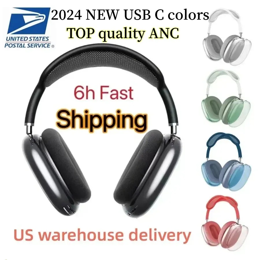 For Apple Max ANC Metal bluetooth Headphone Accessories Transparent TPU Solid Silicone Waterproof Protective case Headphones Pro 2 Headset cover