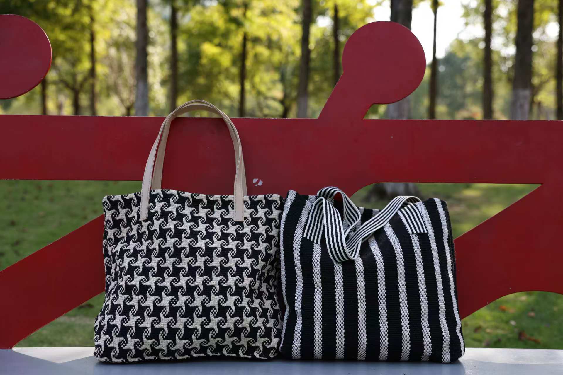 Handwoven Vintage Coarse Linen Crossbody Bag
