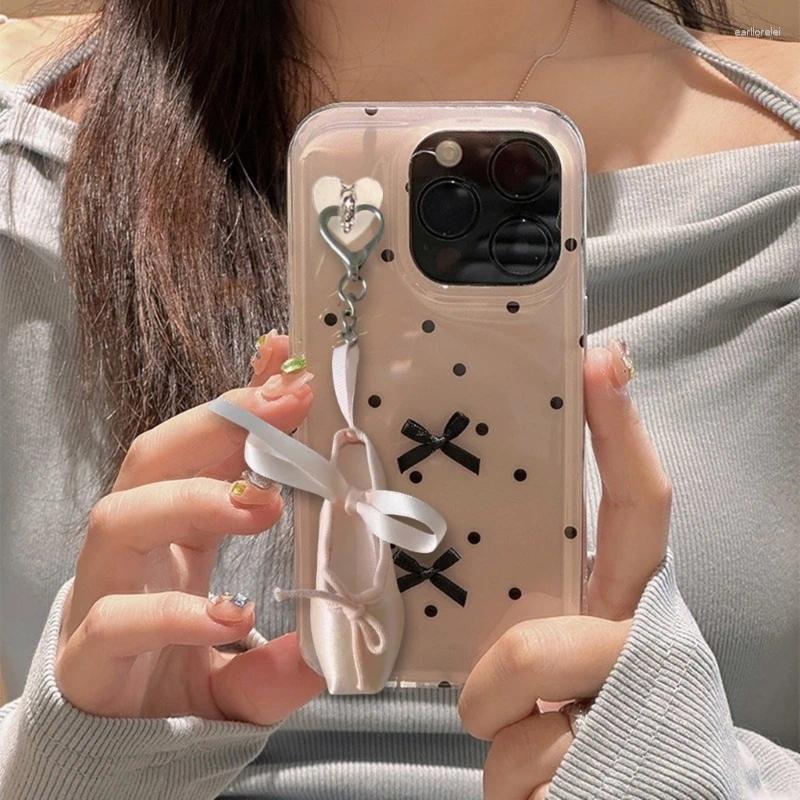Keychains Delicate Ballet Shoes Bows Strap Charm Eye Catching Keyring Unique Keychain Bag And Phone Pendant For Girls Woman