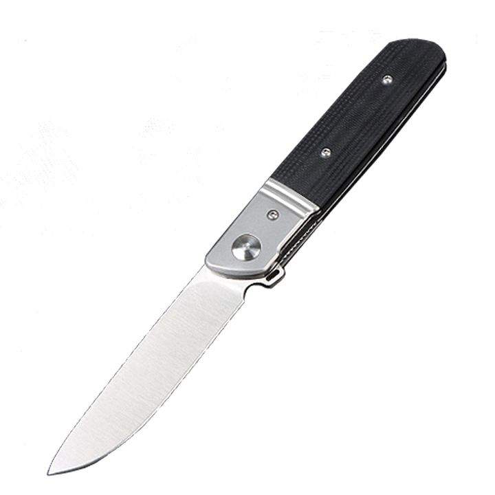 High Grade 7855 Flipper Folding Knife D2 Satin Drop Point Blade Steel G10 Handle Ball Bearing EDC Pocket Knives with Retail Box