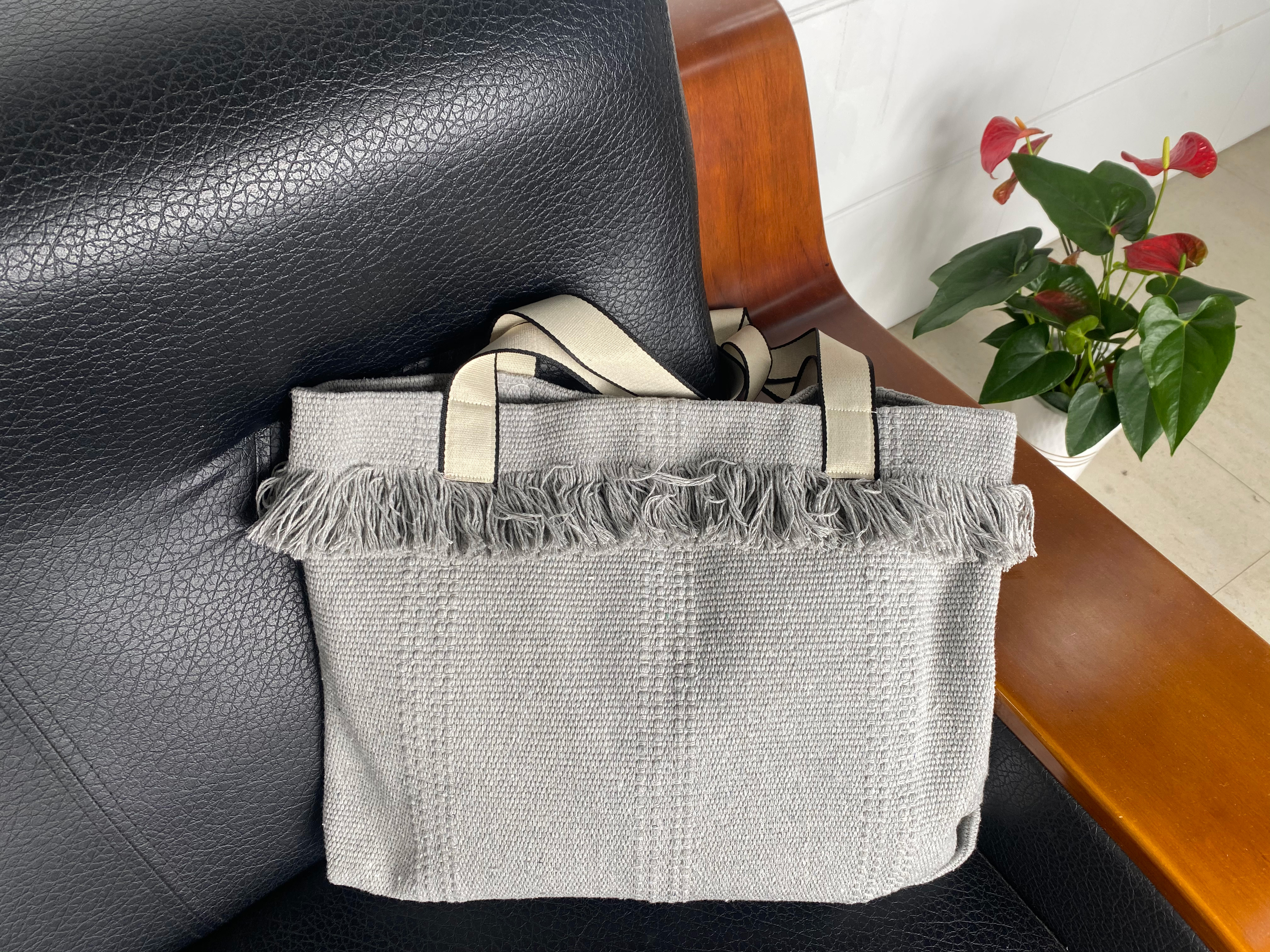 Handwoven Vintage Coarse Fabric Crossbody Bag