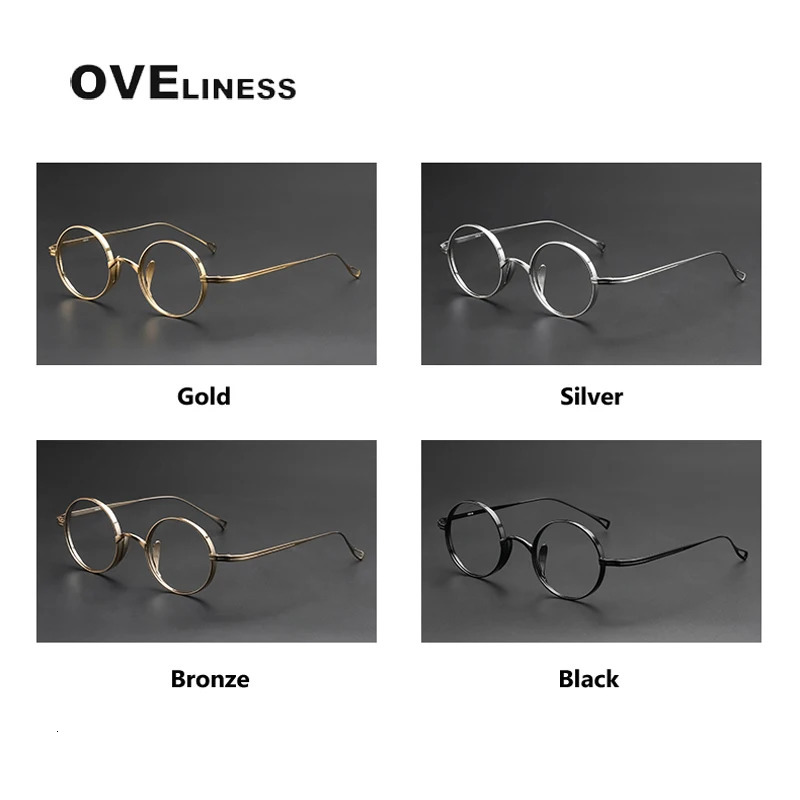 Pure Glasses Frame for Men Retro Round Prescription Eyeglasses frames Women Vintage Myopia Optical male Eyewear 250107