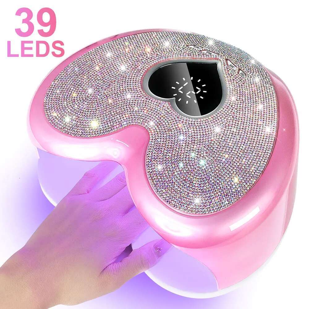 With Rhie Heart Shape Professional Nail Gel Dryer Pedicure hine LED Light For Nails Portable UV Lamp Gadgets