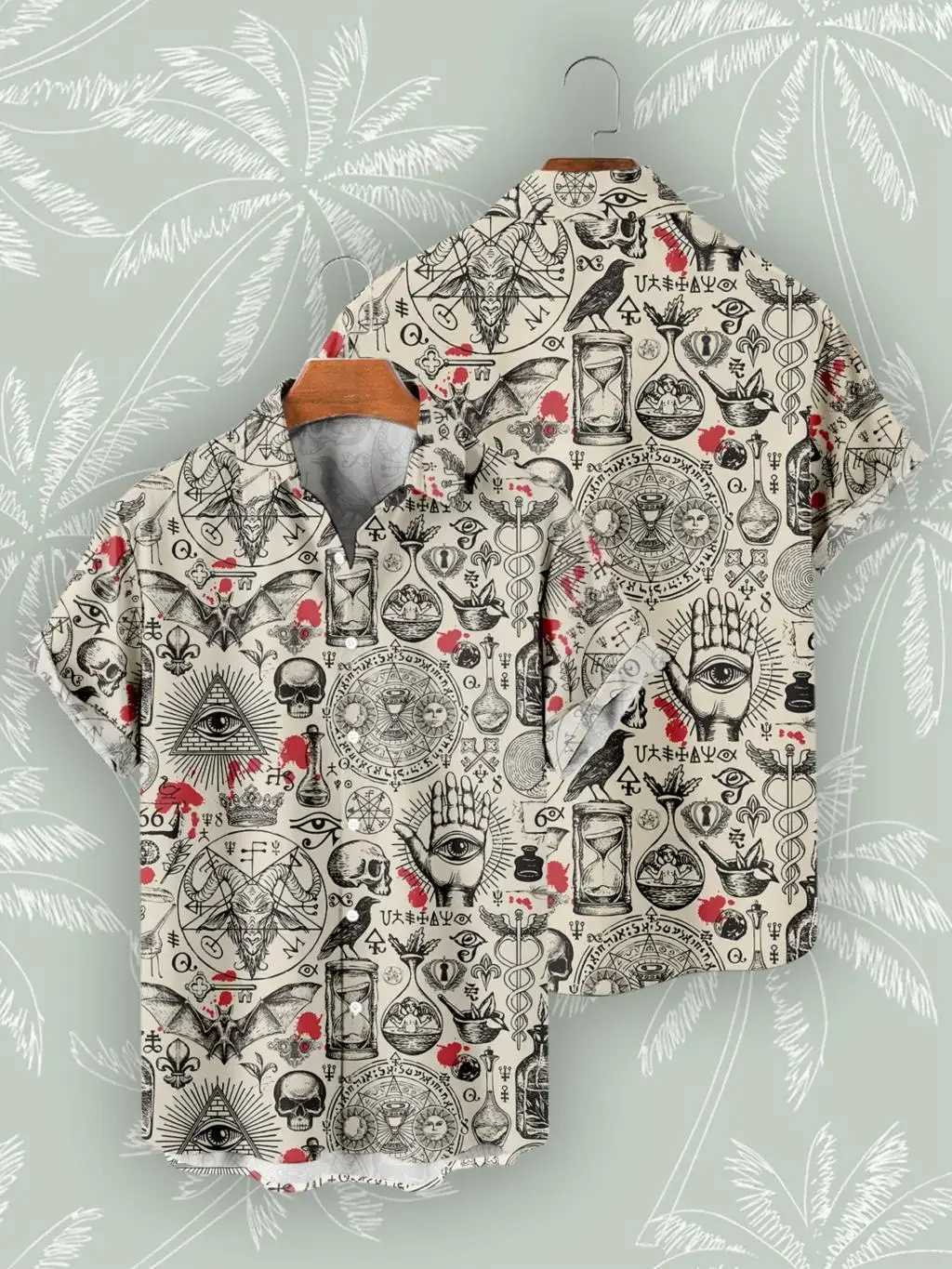 New Hawaiian Shirts For Mens Skull Summer Casual Short Sleeve Y2k High Quality Oversized Streetwear Vintage Beach Tops ClothingXJ250108