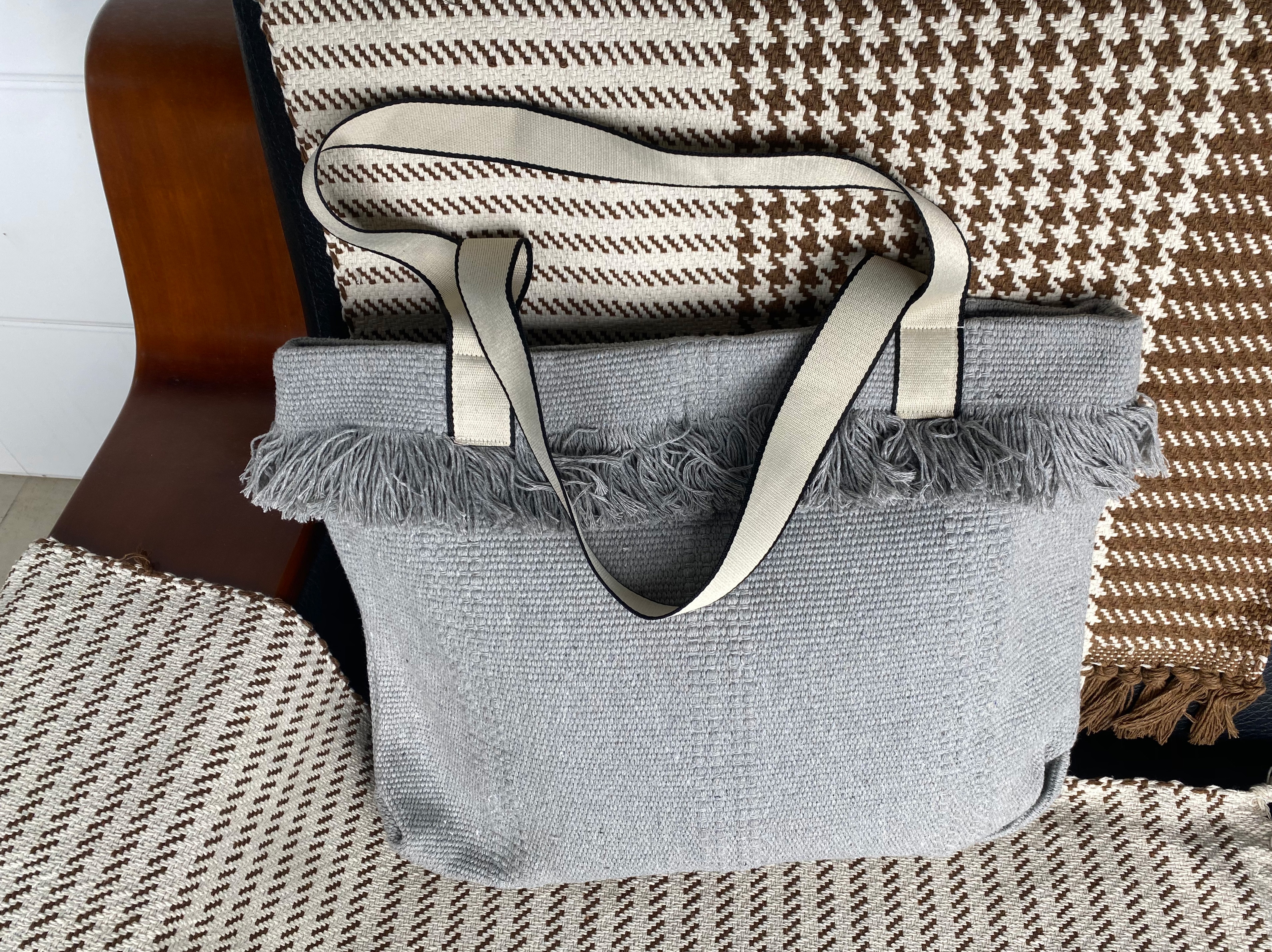 Handwoven Vintage Coarse Fabric Crossbody Bag