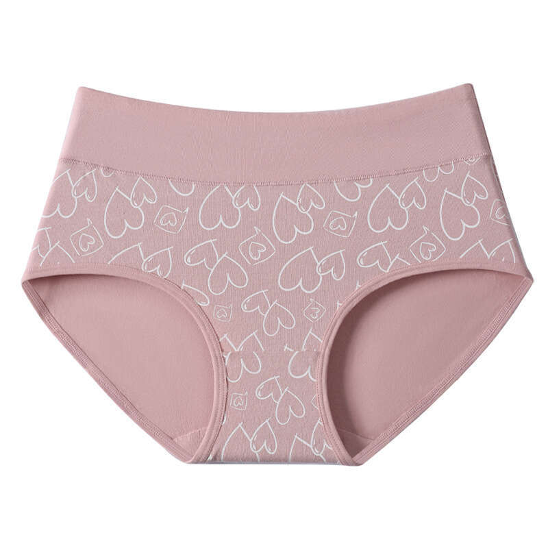 High Waisted Plus Size Pure Cotton Cute Girl Antibacterial Triangle Student Underwear, Women's Underwear