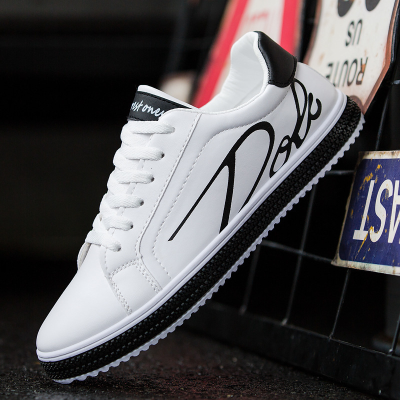Fashion Mens Leather Waterproof Man Running White Black Boys Casual Shoes Lace up Male Sneakers Tenis Masculino ddmythur